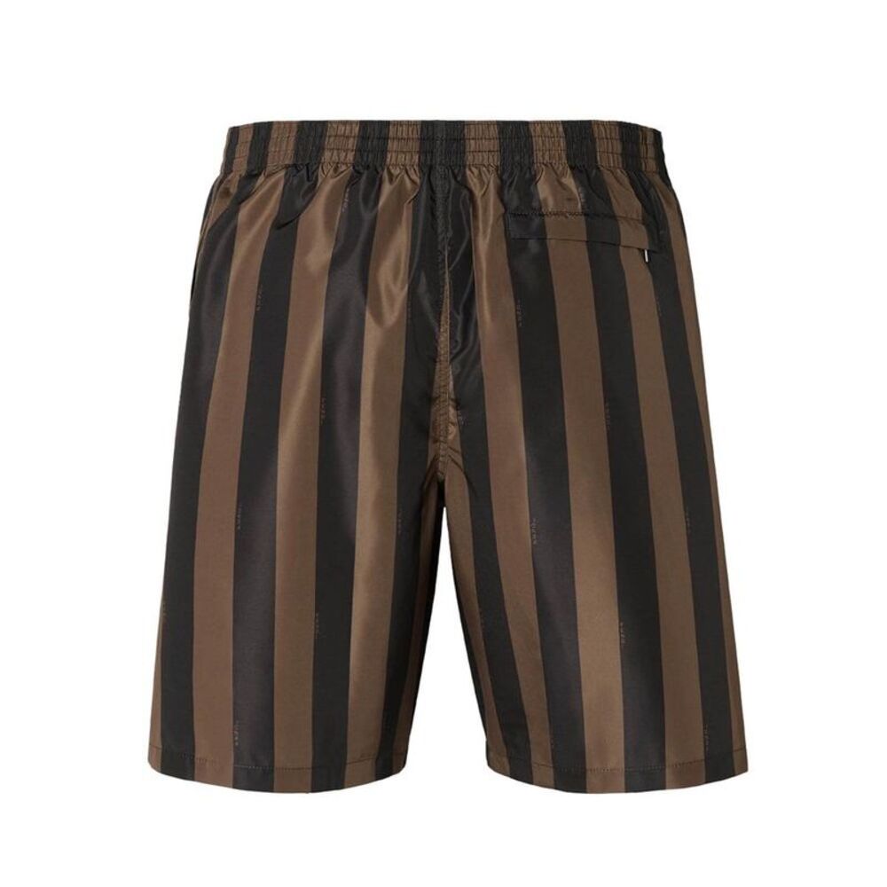 FENDI Vertical Stripe Swim Shorts Men BROWN Beachwear
